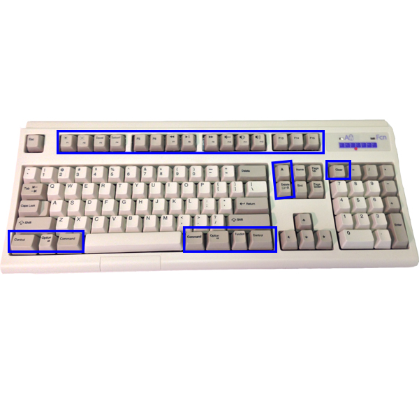 Apple buckling spring keyset (25 keys)